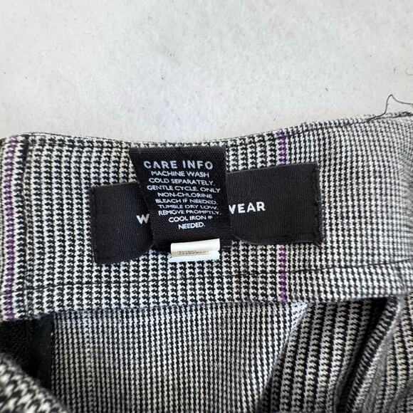 Who What Wear Plaid Mini Skirt Size 2 Preppy Asymmetrical Bow Tie Waist Stretch - Picture 6 of 6